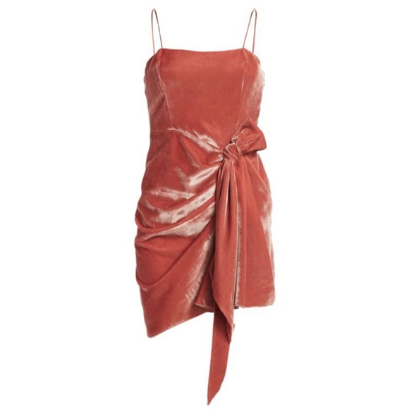 NEW CINQ A SEPT PINK VELVET MINI DRESS - Picture 8 of 10